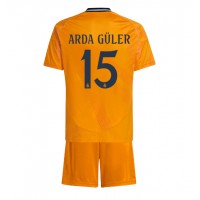 Real Madrid Arda Guler #15 Vonkajší Detský futbalový dres 2024-25 Krátky Rukáv (+ trenírky)